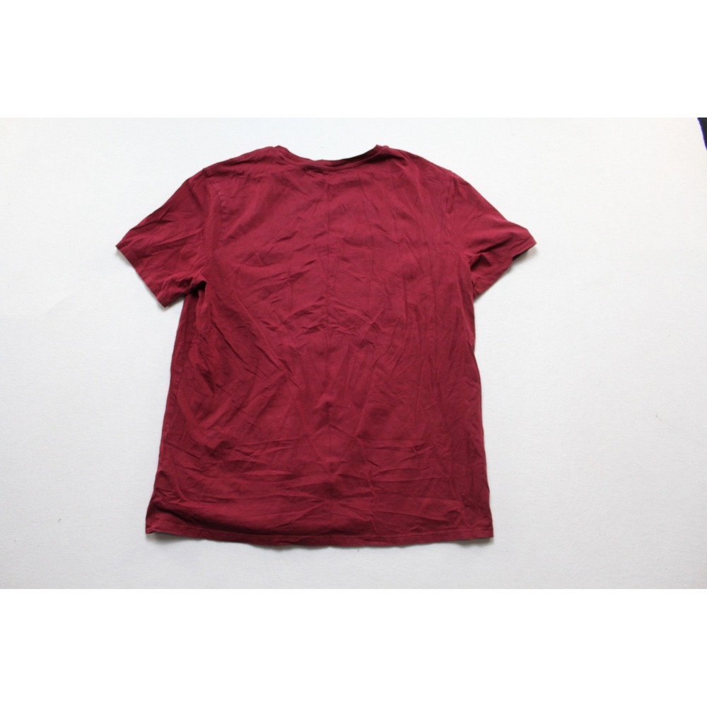 Tommy Hilfiger T-Shirt Mens Small Burgundy Excellent Short Sleeve Crew Neck Logo